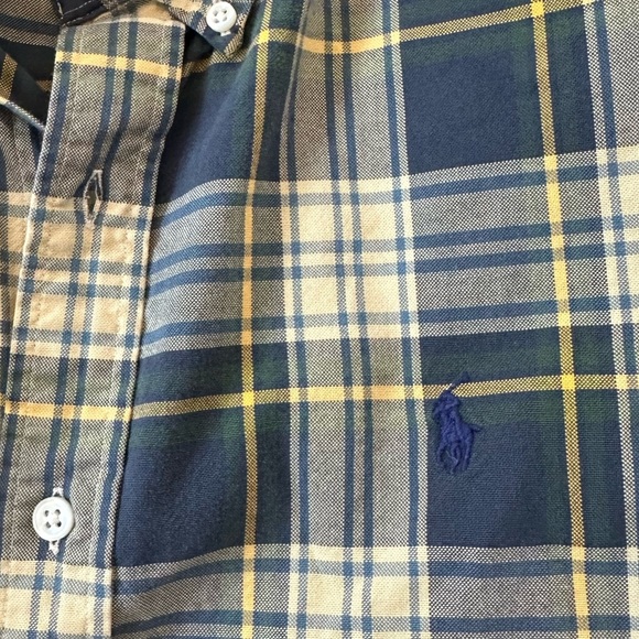 Ralph Lauren Embroidered Logo Plaid Button Down Shirt - Picture 3 of 7